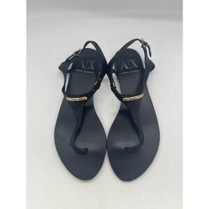 Armani Exchange Black Sandals Size 8